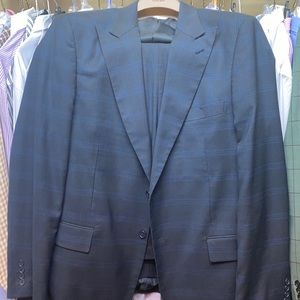 Lineage 48L mens suit navy blue with Blue window Paine checks